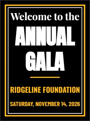 Styrene sign template, welcome, gala, reading "Welcome to the", "ANNUAL" and "GALA", in black