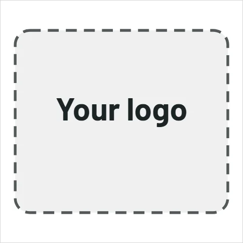 T-shirt template, chest: your logo, embroidered, in white, with a space for your logo
