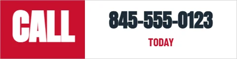Yard sign template, rider: call today, reading "845-555-0123", "CALL" and "TODAY", in red and white