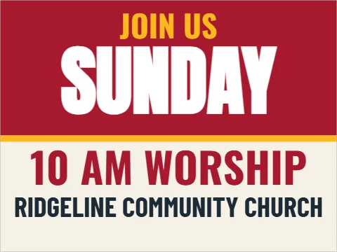 Yard sign template, join us Sunday, reading "JOIN US", "SUNDAY" and "10 AM WORSHIP", in maroon and cream