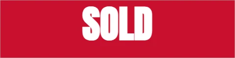 Yard sign template, rider: sold, reading "SOLD", in red