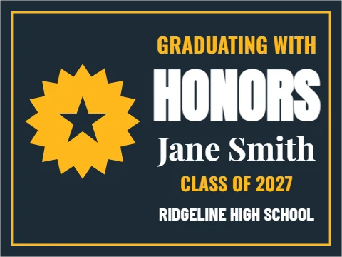 graduation yard signs & banners design 4
