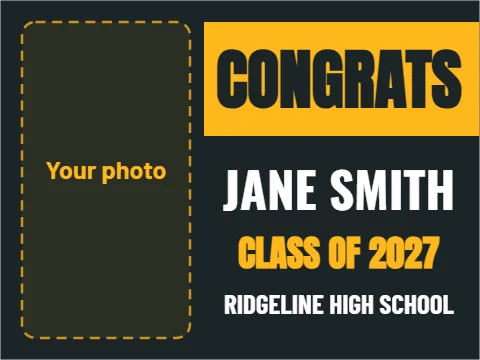 graduation yard signs & banners design 1