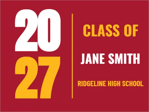 graduation yard signs & banners design 3