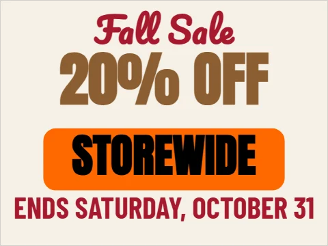 Yard sign template, fall sale, reading "Fall Sale", "20% OFF" and "STOREWIDE", in orange and cream