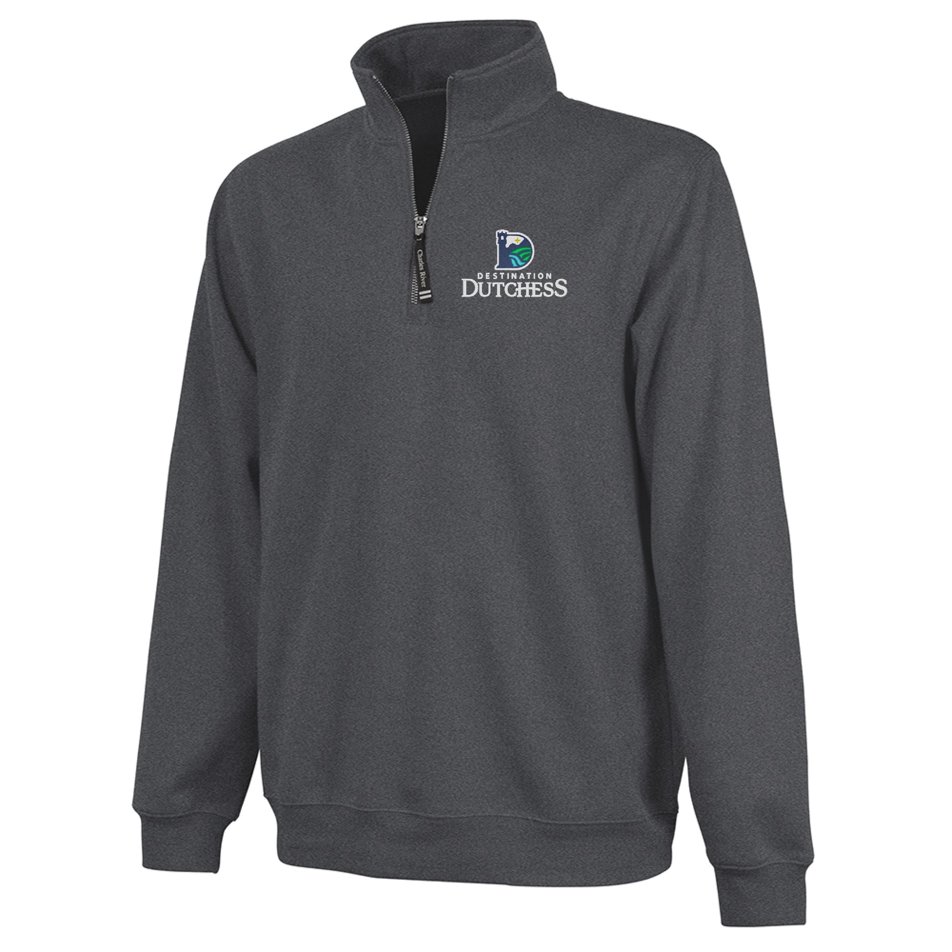 Embroidered Charles River Apparel Crosswind Quarter Zip Sweatshirt - Destination Dutchess