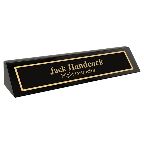 10 1/2" Black Piano Finish Desk Wedge